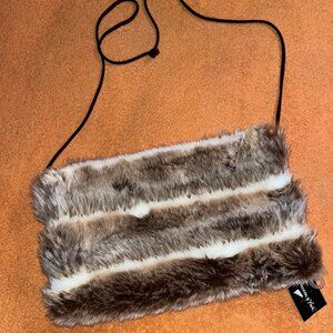 Women's "Preston & York" Faux Fur ARCTIC FOX Hand Muff Warmer NWT